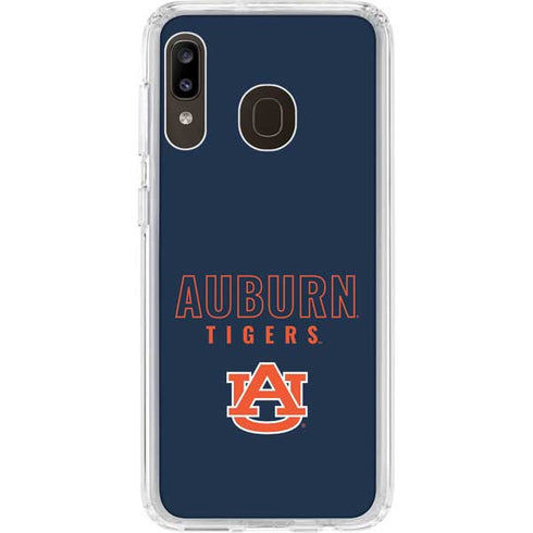 Auburn University Tigers Outline Galaxy A20 Clear Case